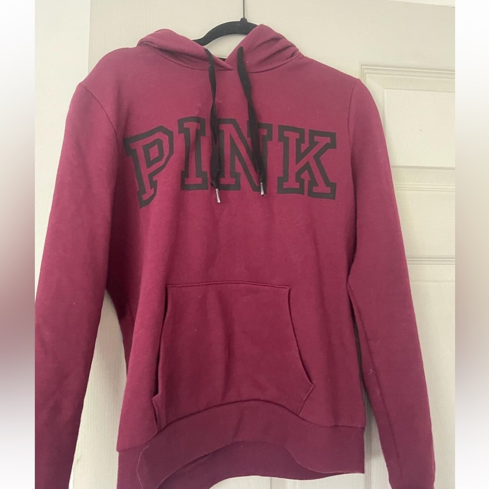 PINK logo burgundy pullover!